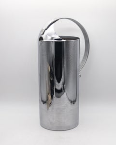 Manning Bowman 1930 By Bel Geddes Art Deco Machine Age Pitcher In Chromed Steel