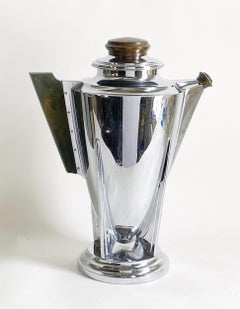 Server per bevande in cromo e bachelite Art Deco di Manning Bowmans -- Americano, 1930 ca.
