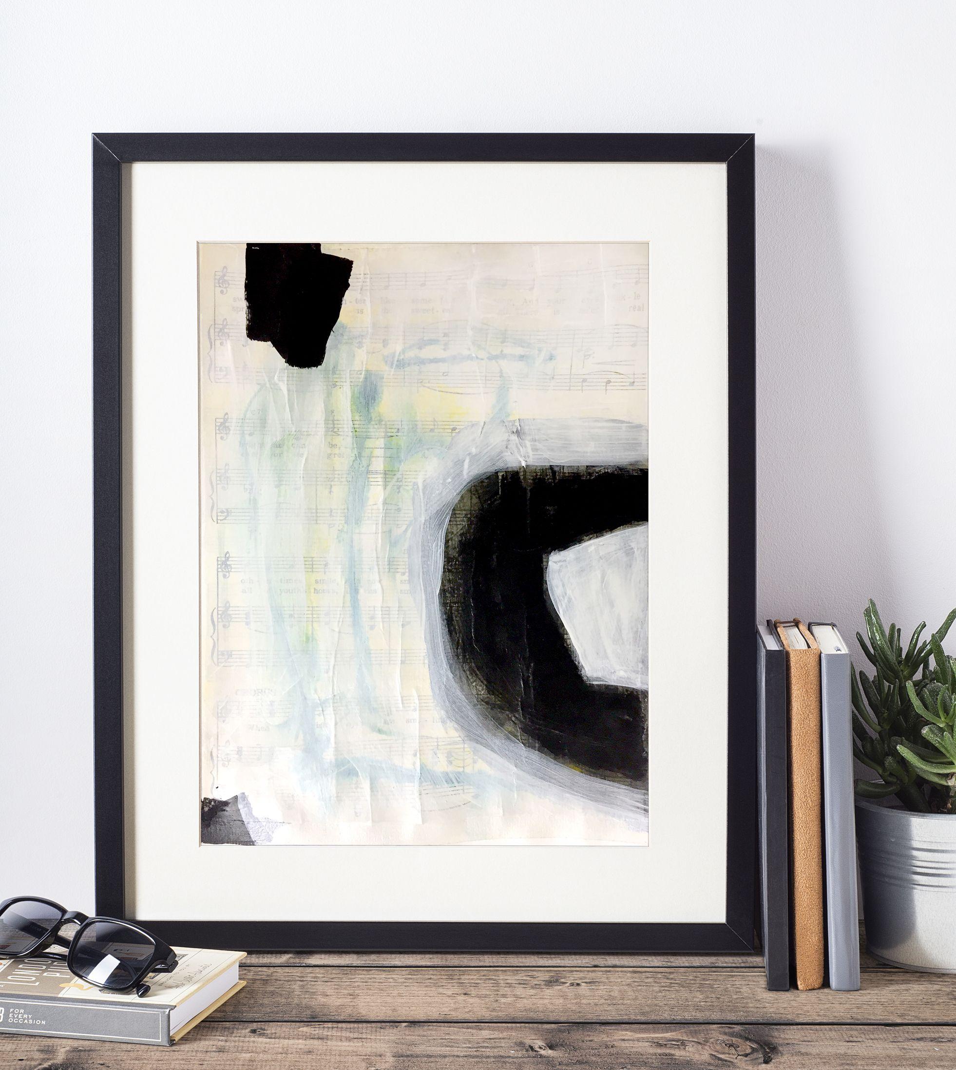 Rhythm And Blues n°1, technique mixte sur papier - Abstrait Mixed Media Art par Manny Martins Karman