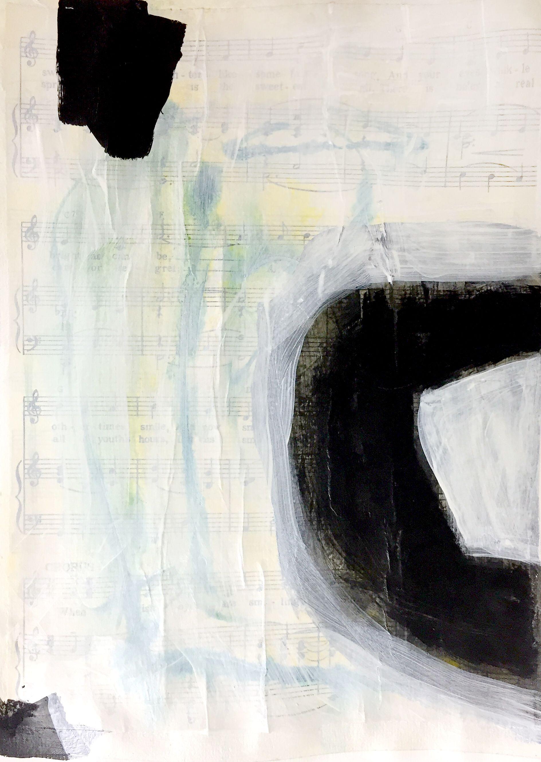 Rhythm And Blues n°1, technique mixte sur papier - Mixed Media Art de Manny Martins Karman