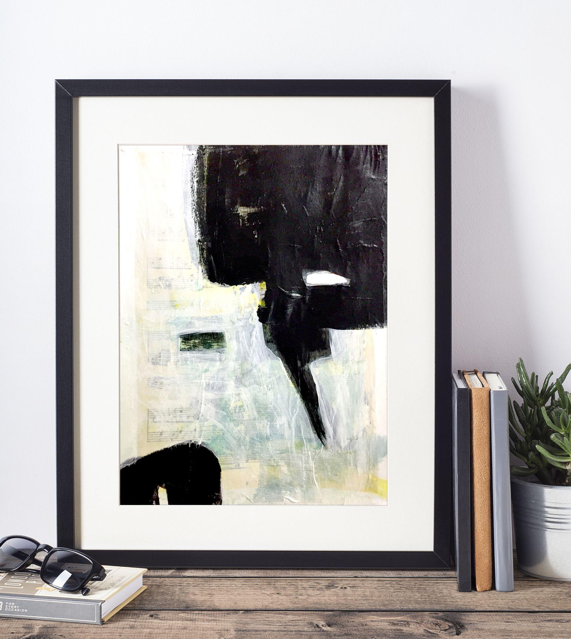Rhythm And Blues #2, techniques mixtes sur papier - Abstrait Mixed Media Art par Manny Martins Karman
