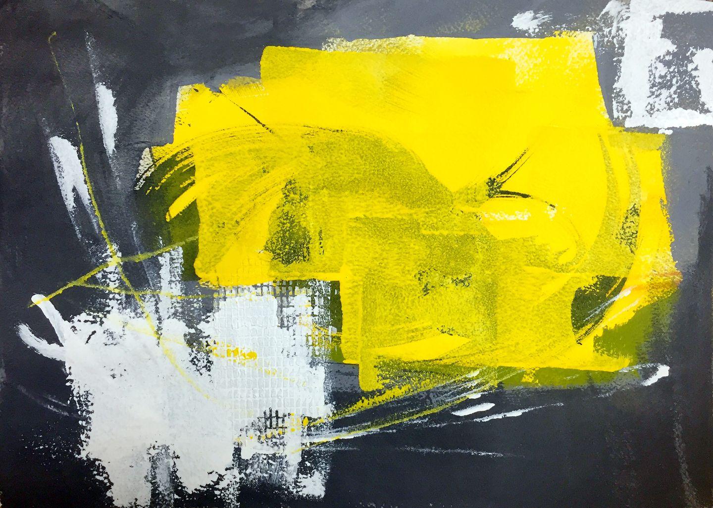 Abstract Painting di Manny Martins Karman - Primavera nella prateria II, Pittura, Acrilico su carta