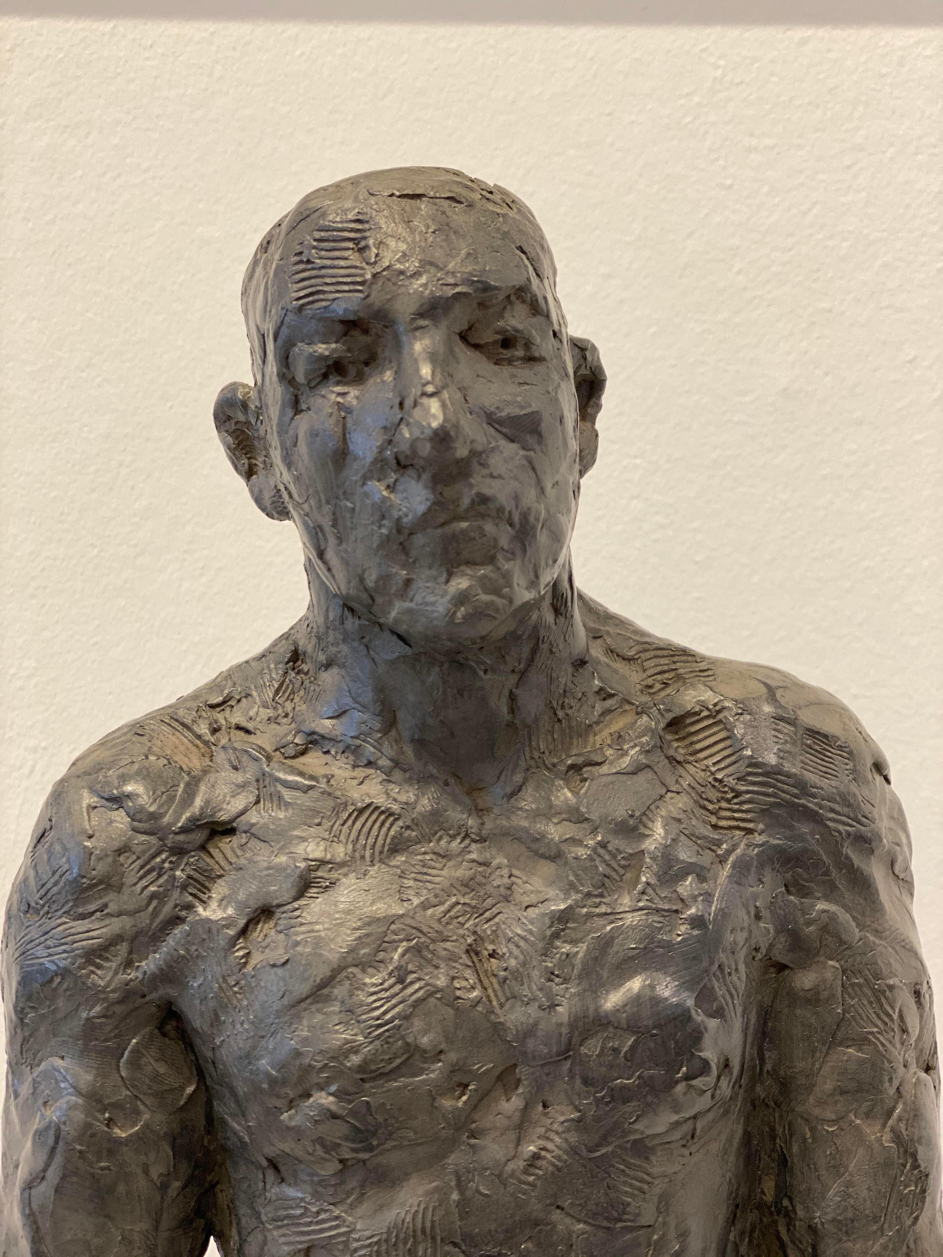 Waterton - figurativer männlicher Akt aus Bronze und Graphitharz, zeitgenössisch (Zeitgenössisch), Sculpture, von Manny Woodard