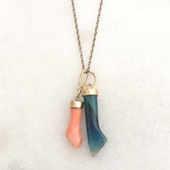 Mano Figa Coral 14 Karat Gold Good Luck Vintage Charm Pendant