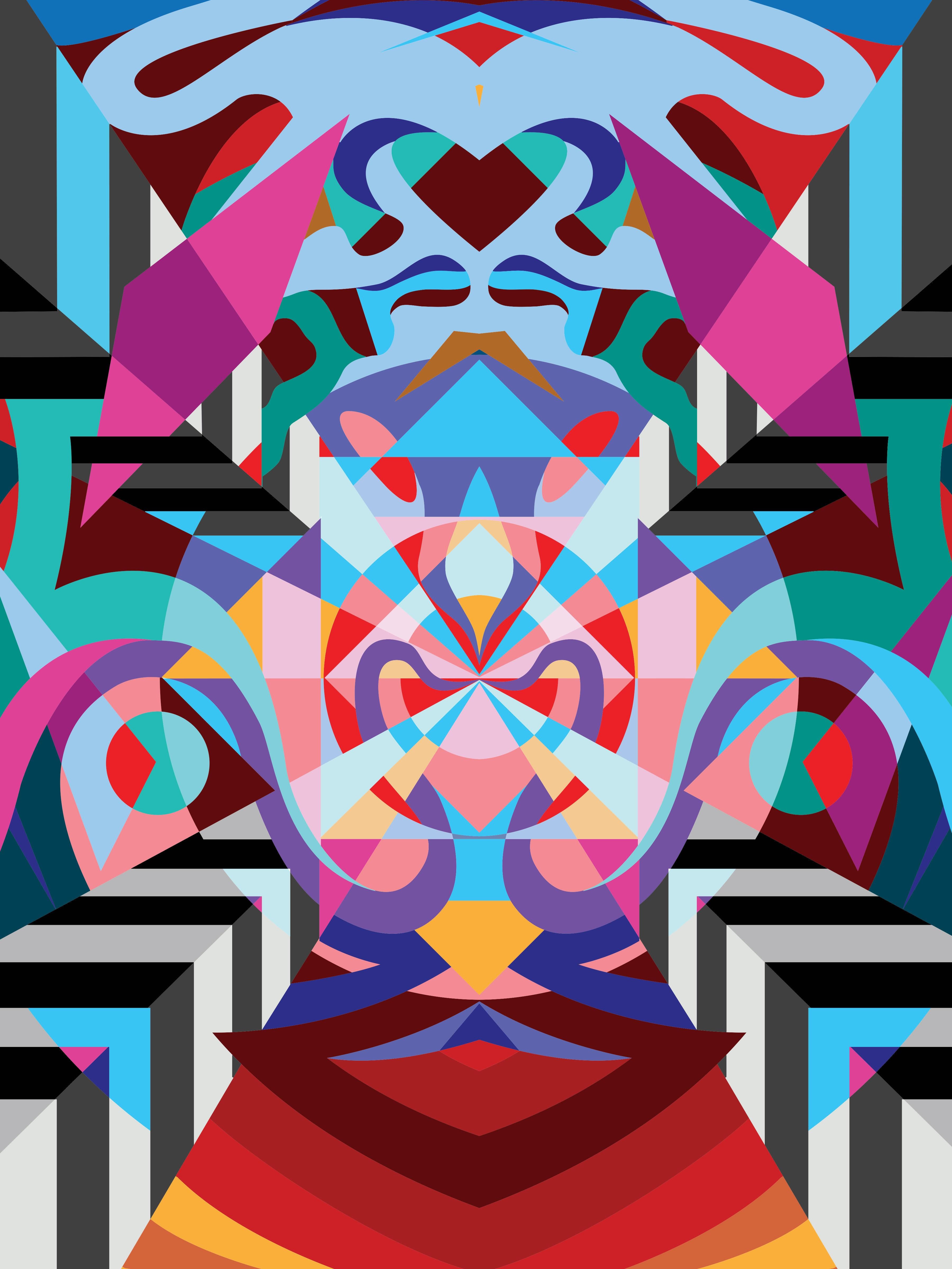 Manoela Madera Abstract Print - Twin Portal, Original Digital Print, 2018
