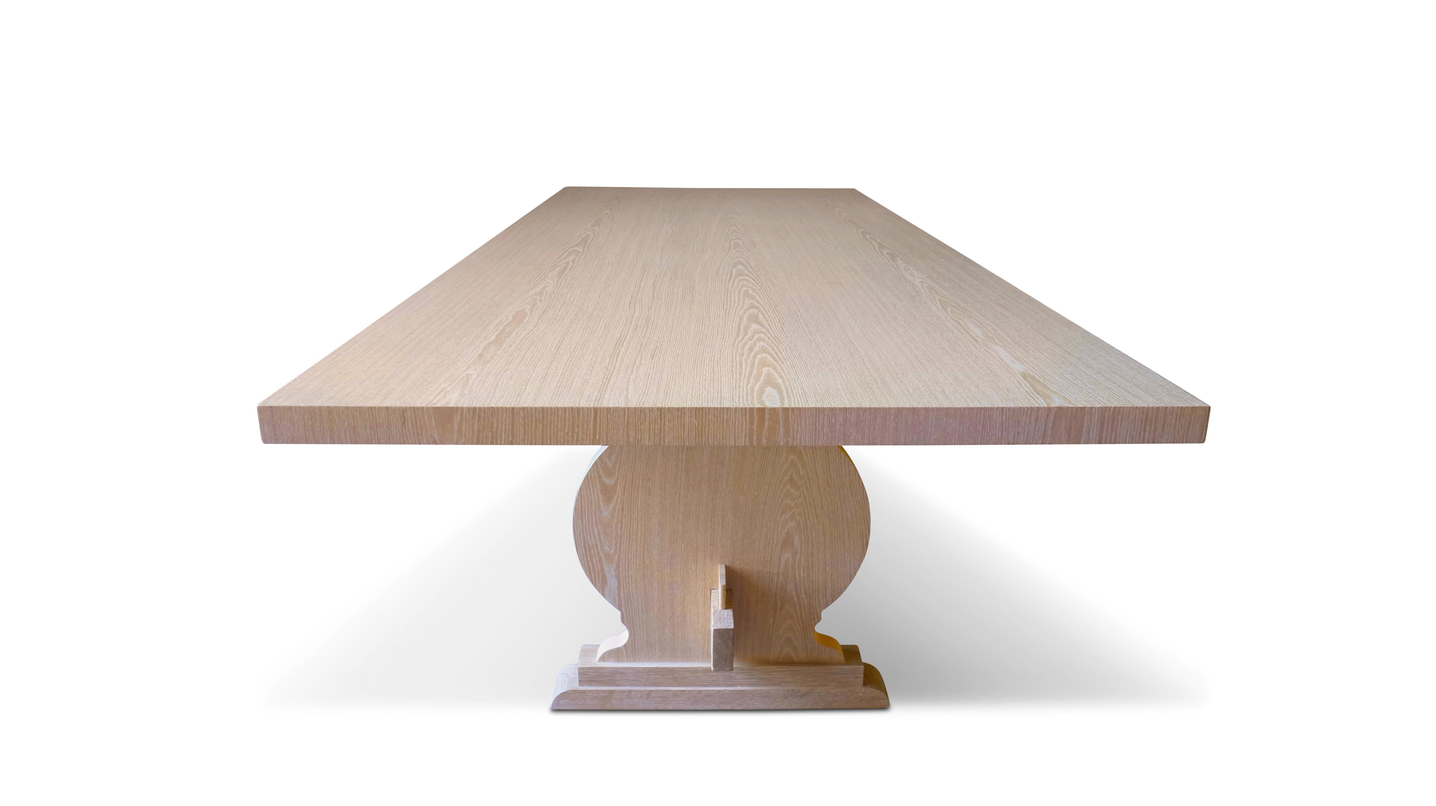 modern trestle dining table