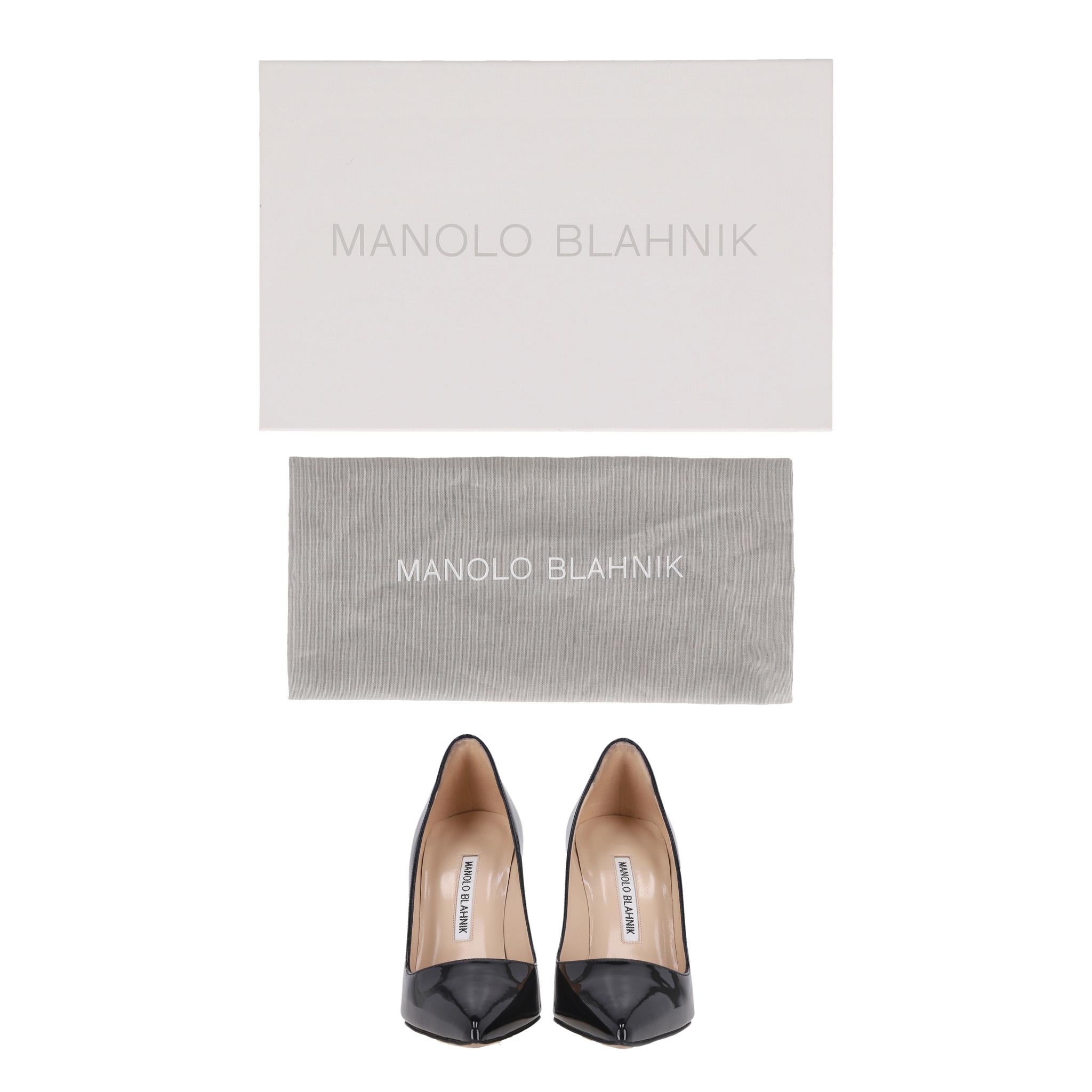 Manolo Blahnik BB Lackleder Pumps (Braun) im Angebot