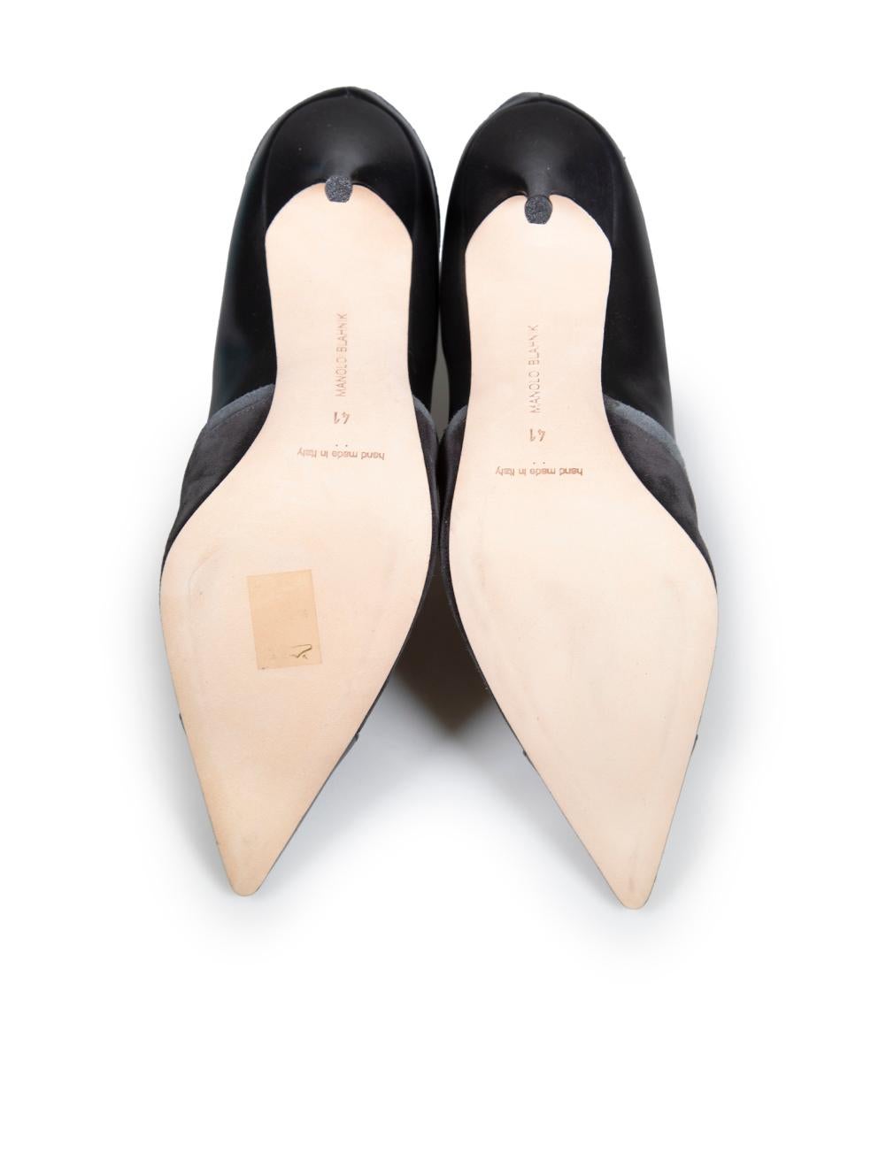 Women's Manolo Blahnik Black Cut-Out Panel Ankle Boots Size IT 41 For Sale