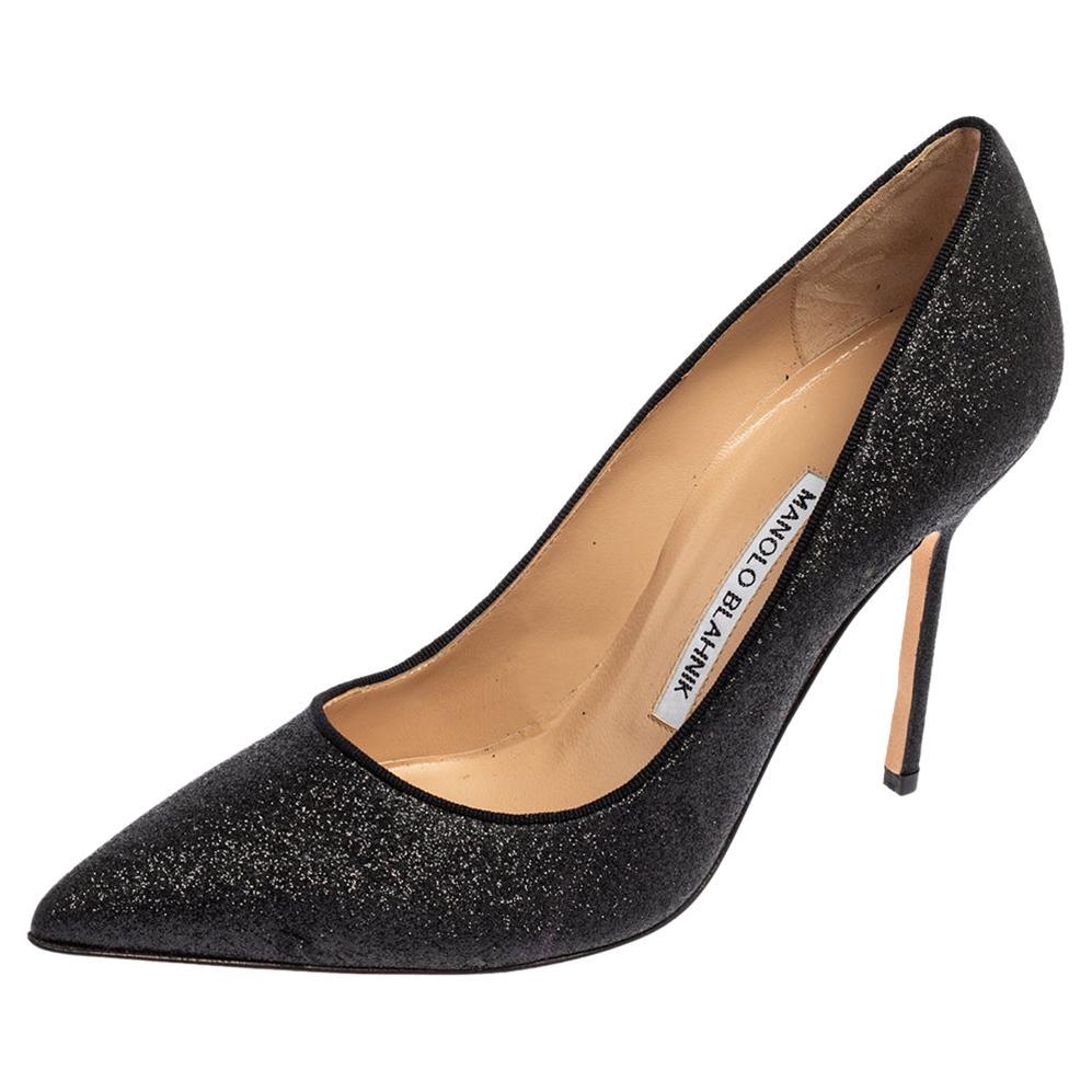 manolo blahnik heels black