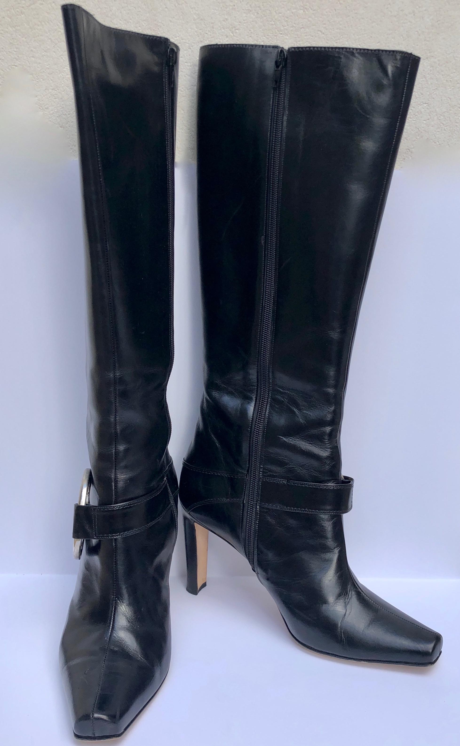 manolo blahnik black boots