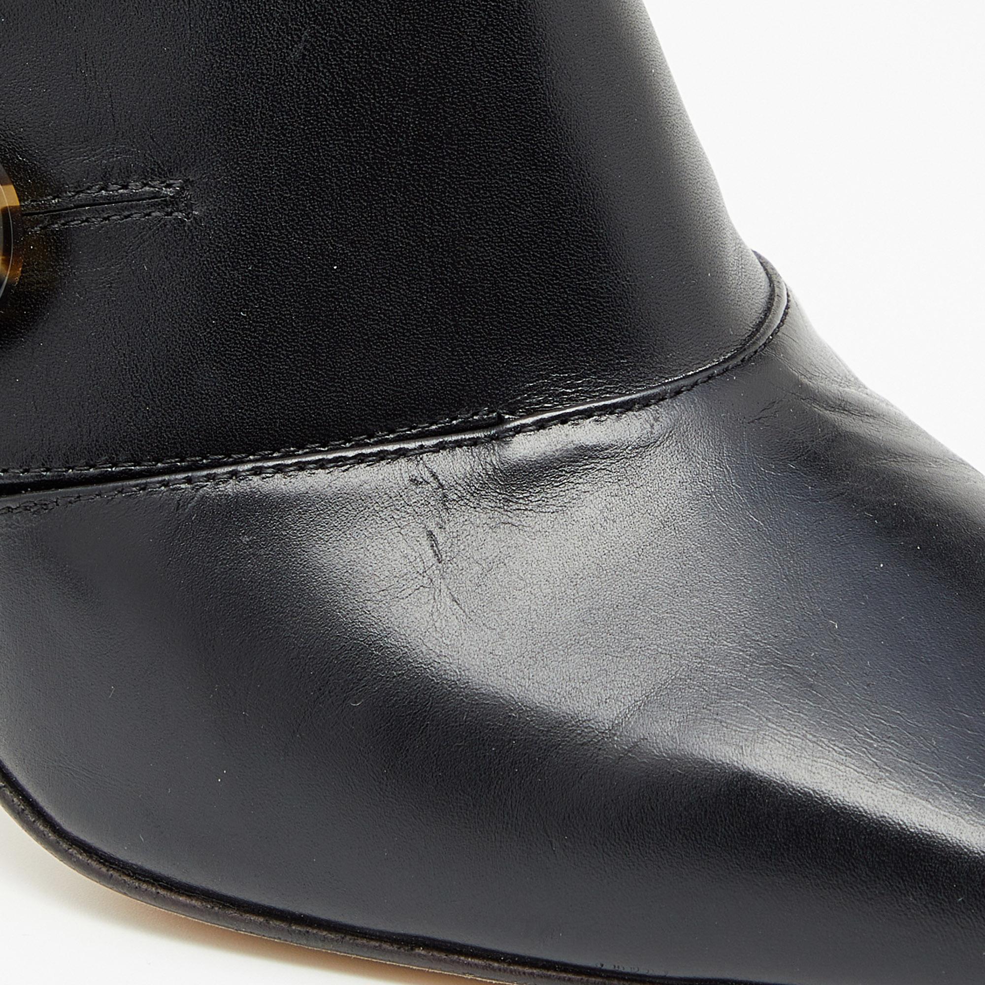 Manolo Blahnik Black Leather Goluba Mules Size 35.5 3