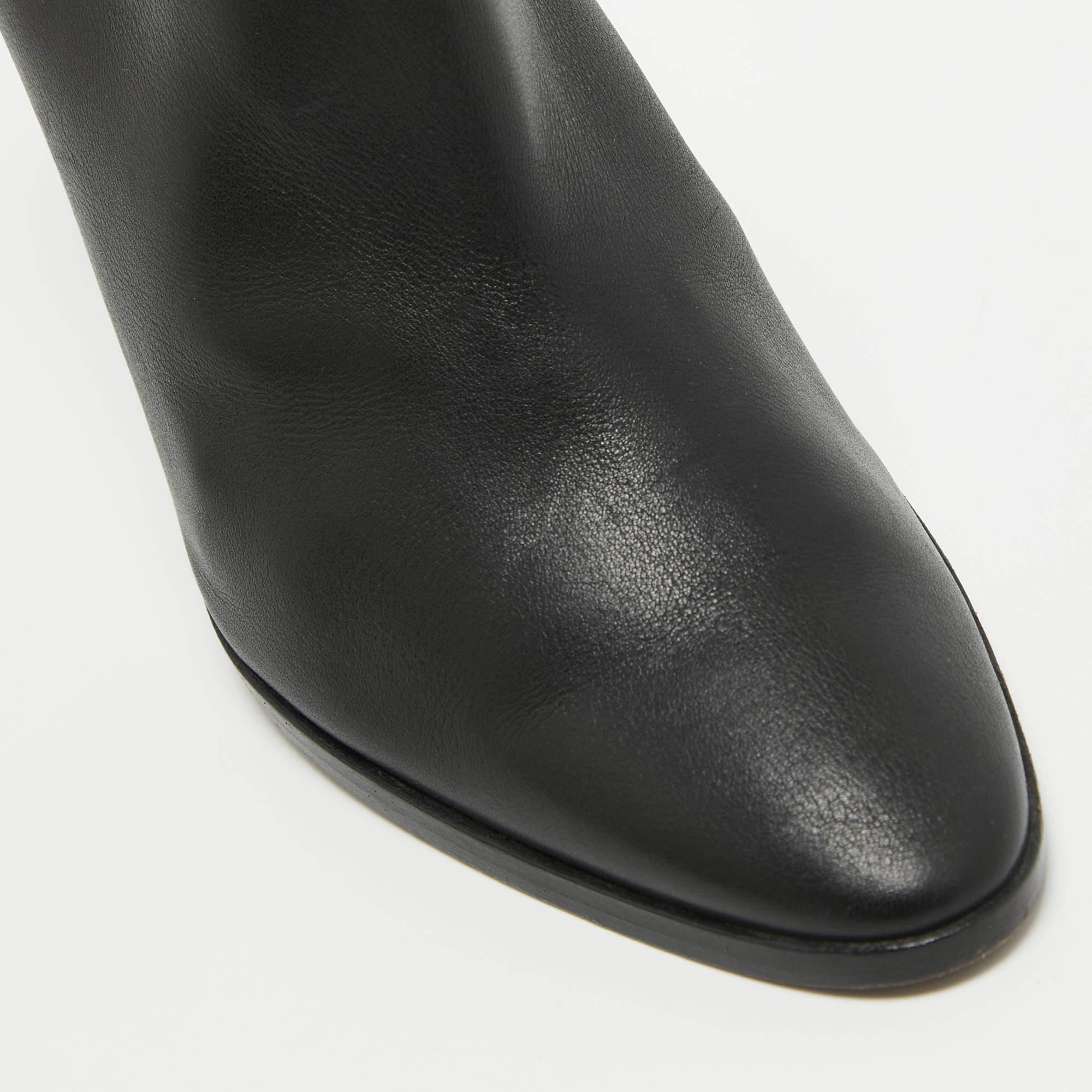 Manolo Blahnik Black Leather Mules Size 37.5 3