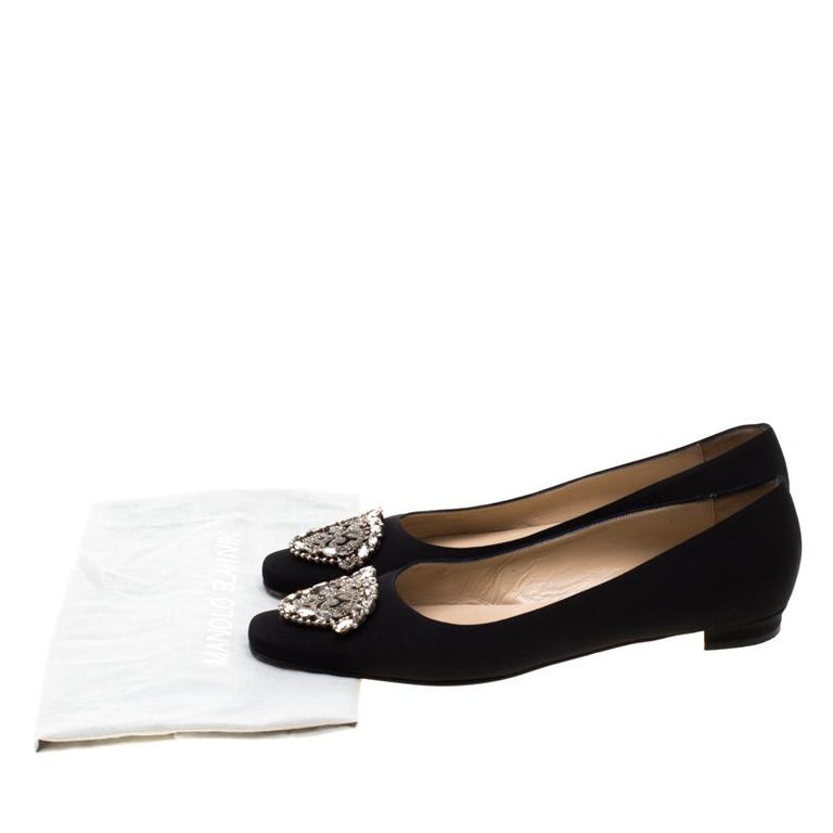 manolo blahnik satin flats