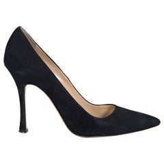 Manolo Blahnik Black Suede Pumps