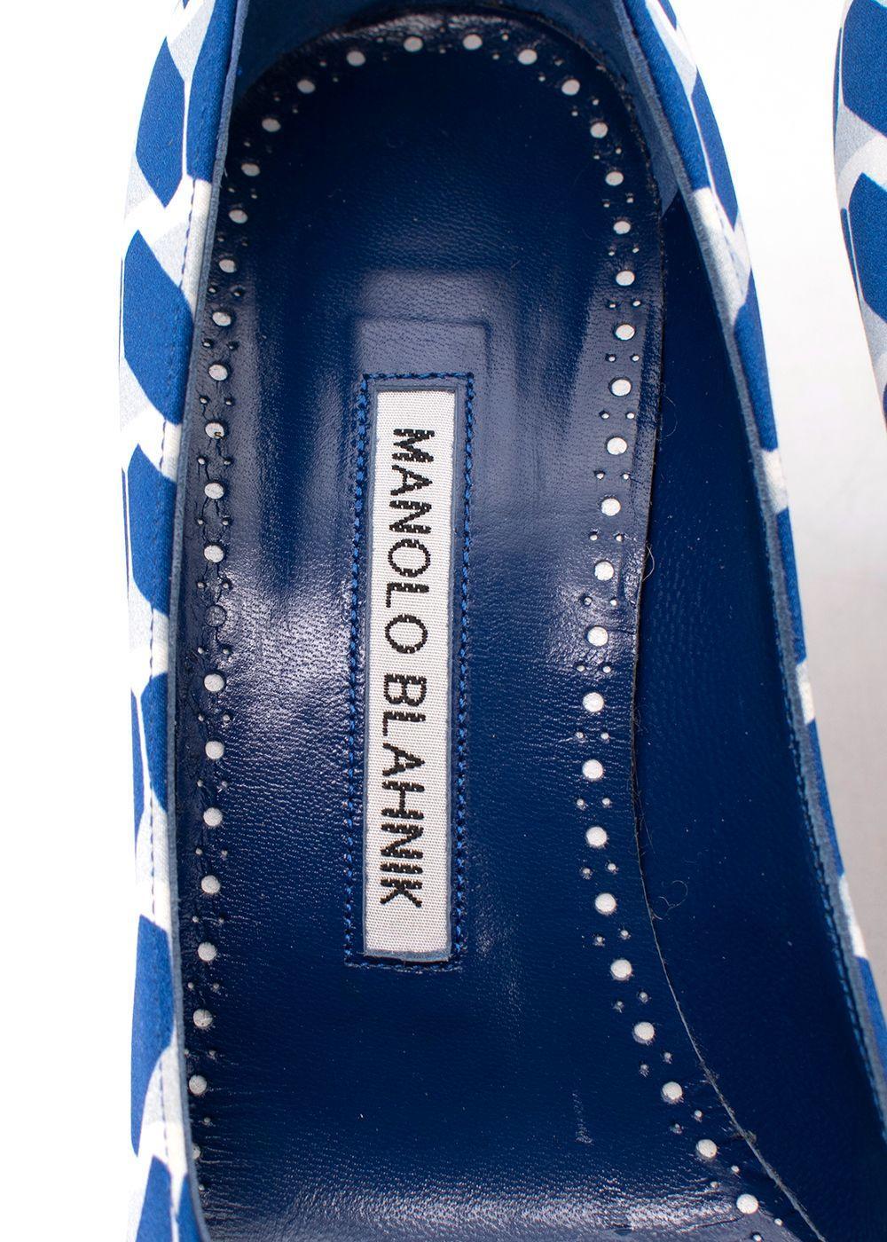 Manolo Blahnik Blue Hangisi 105 Cosmo Embellished Pumps 2