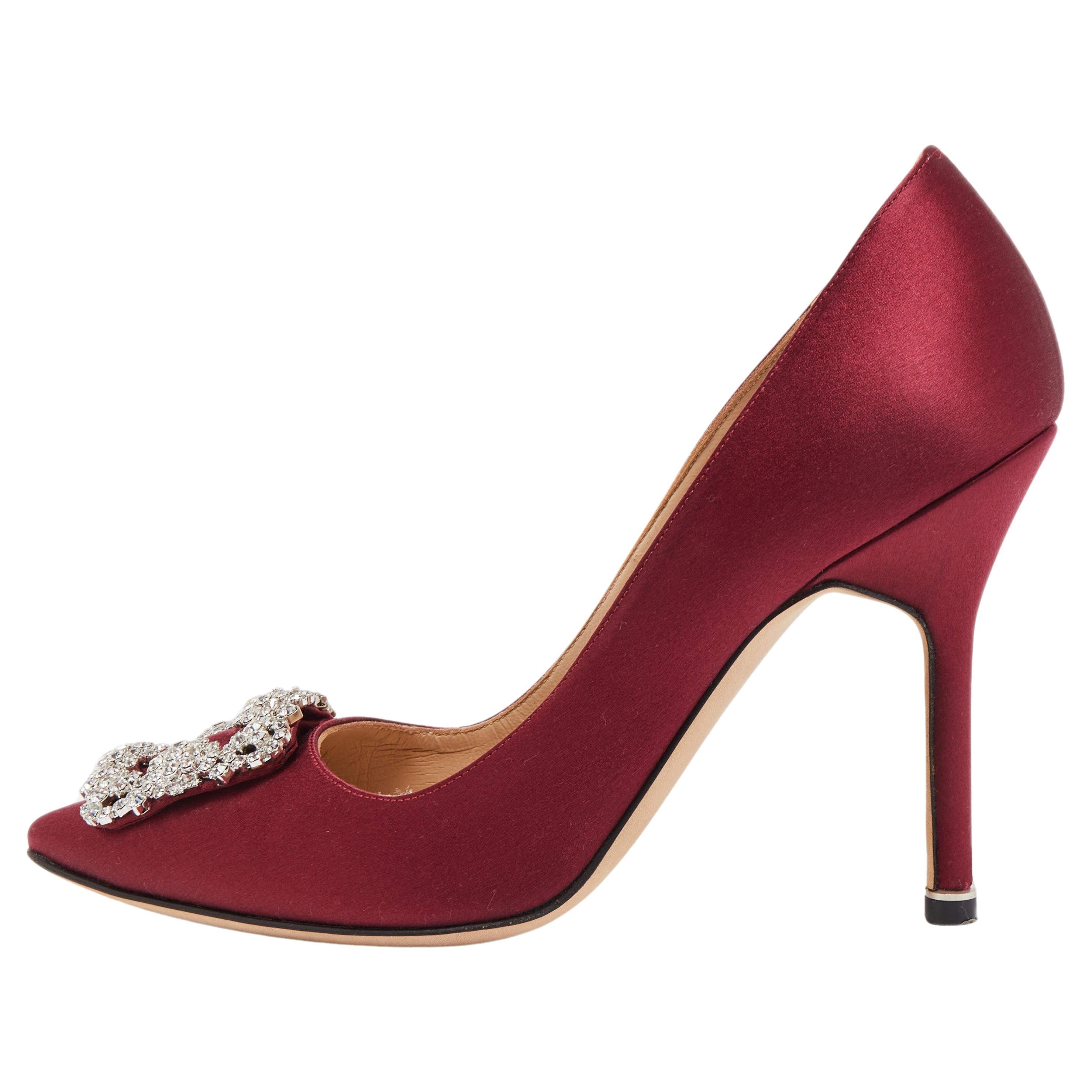 Python Leather Padlock Charm Pumps