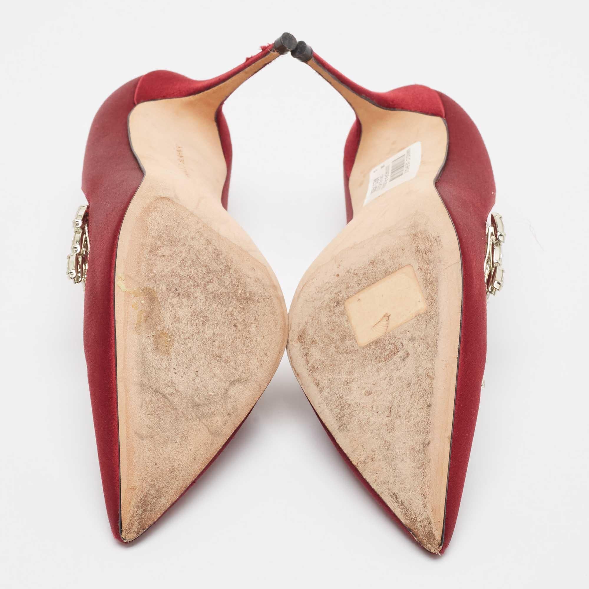 Escarpins Nadira Manolo Blahnik couleur bourgogne, taille 38 1
