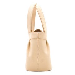 Manolo Blahnik Cream Small Top Handle Bag
