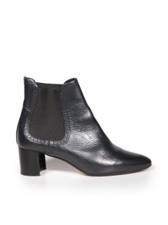 Manolo Blahnik Dark Green Leather Brogue Boots Size IT 36.5