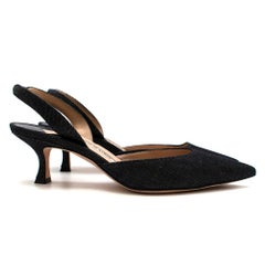 Manolo Blahnik Denim Maysale Pumps 50 Size - EU 39.5