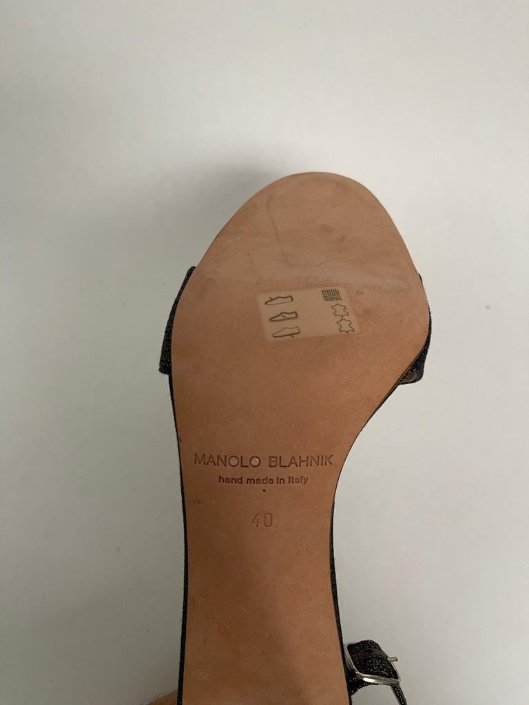 Women's or Men's MANOLO BLAHNIK  denim sandal For Sale