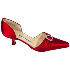 Manolo Blahnik D'Orsay Kitten Heels