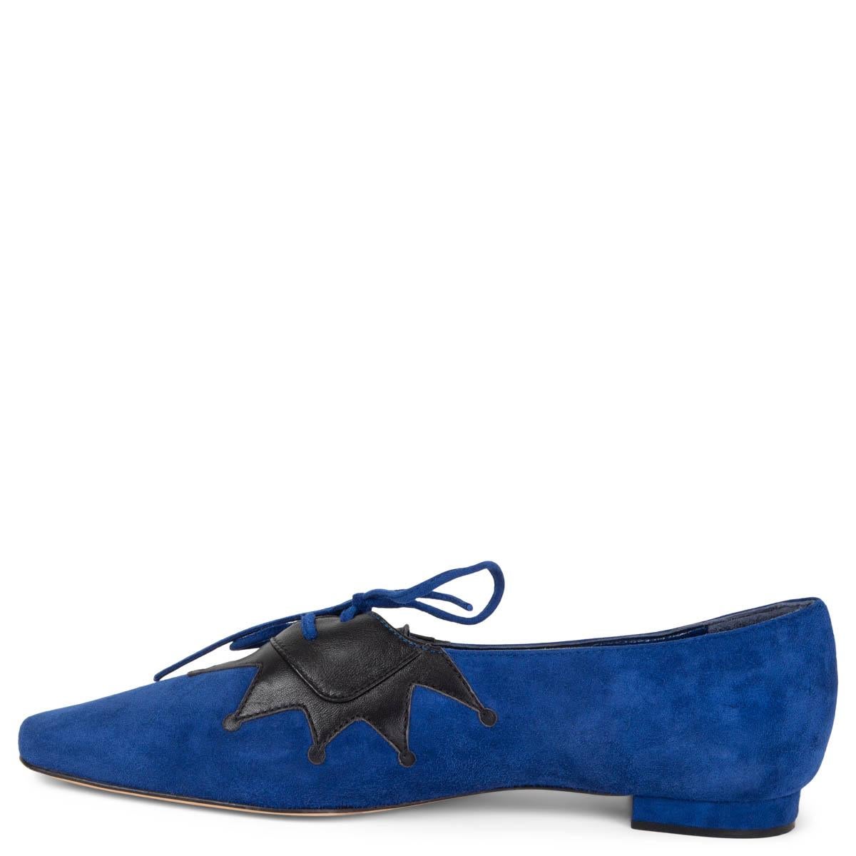 electric blue flat shoes