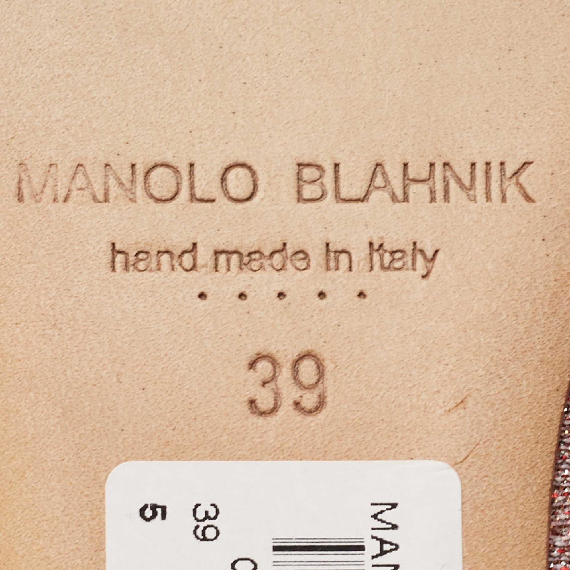 Manolo Blahnik Gold Glitter Hangisi Ballet Flats Size 39 3