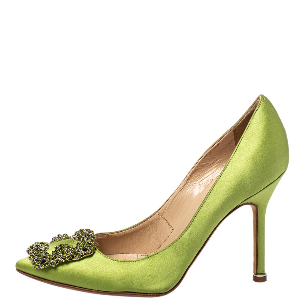 manolo blahnik shoes green