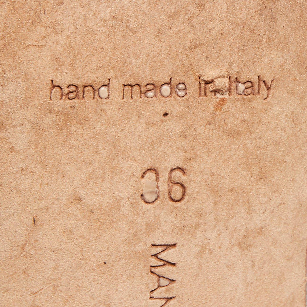 Manolo Blahnik Grey Satin Hangisi Crystal Embellished Pointed Toe Pumps Size 36 3