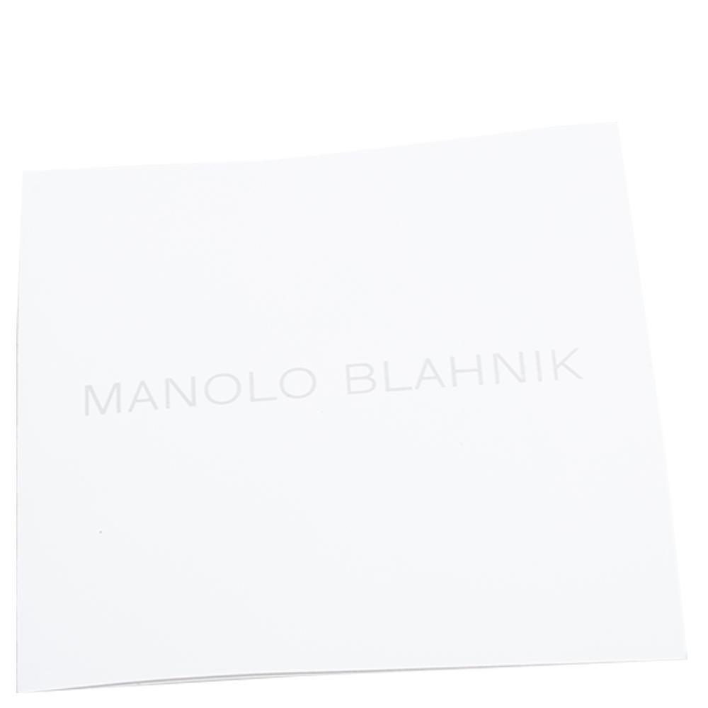 Women's Manolo Blahnik Grey Satin Hangisi Pumps Size 37