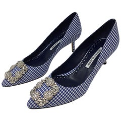 Manolo blahnik hangisi 50 gingham pump