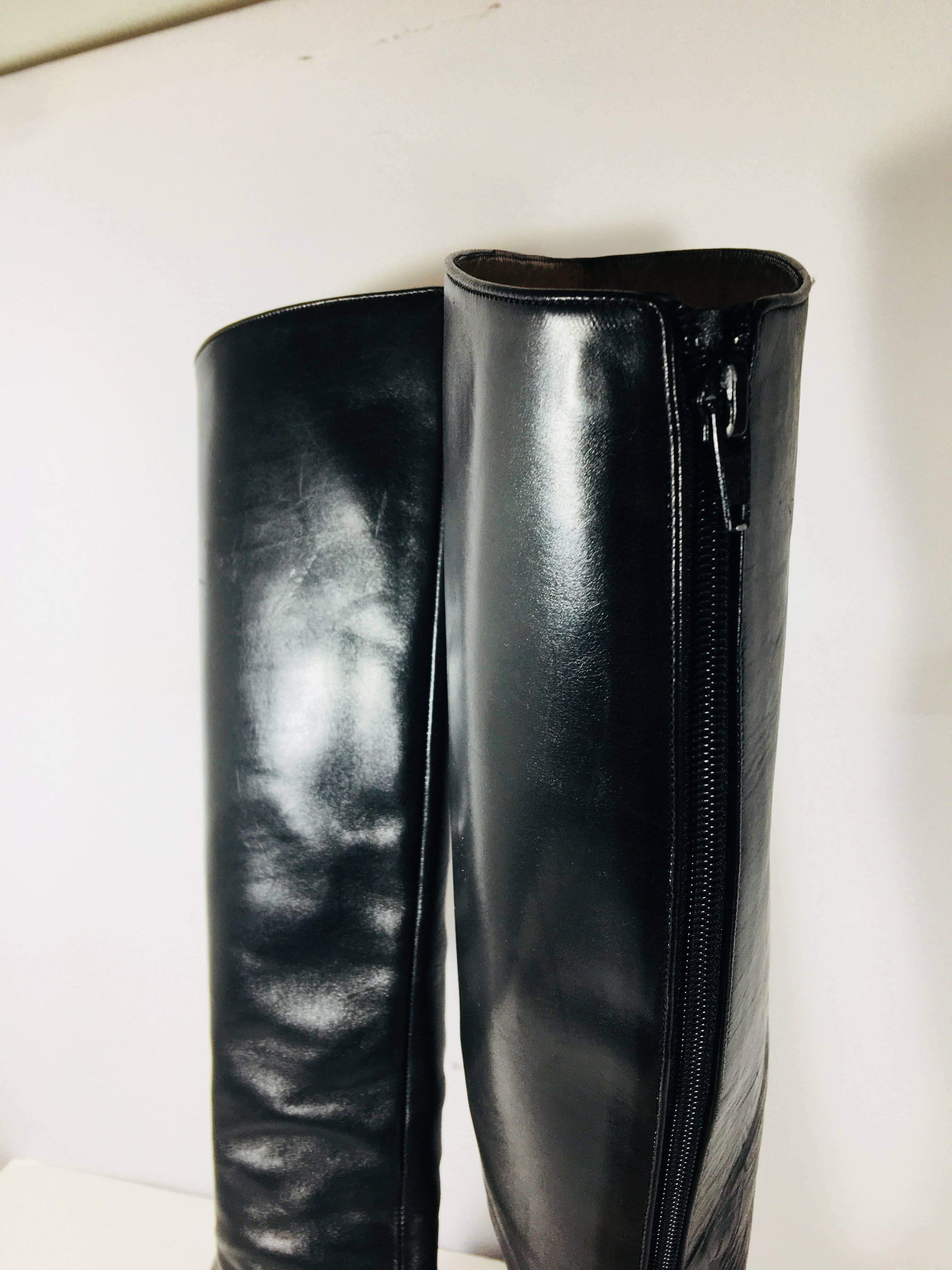 Manolo Blahnik Leather Boots 1