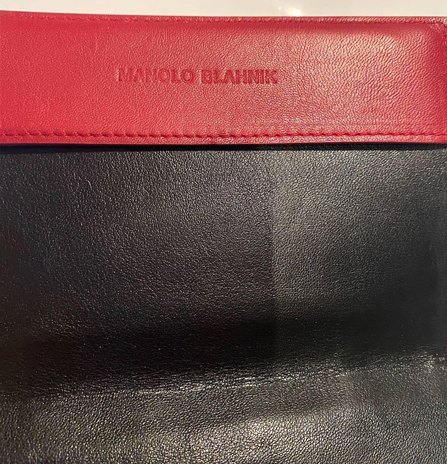 Pink 2010s Manolo Blahnik Limited Edition Leather Passport Cover For Sale