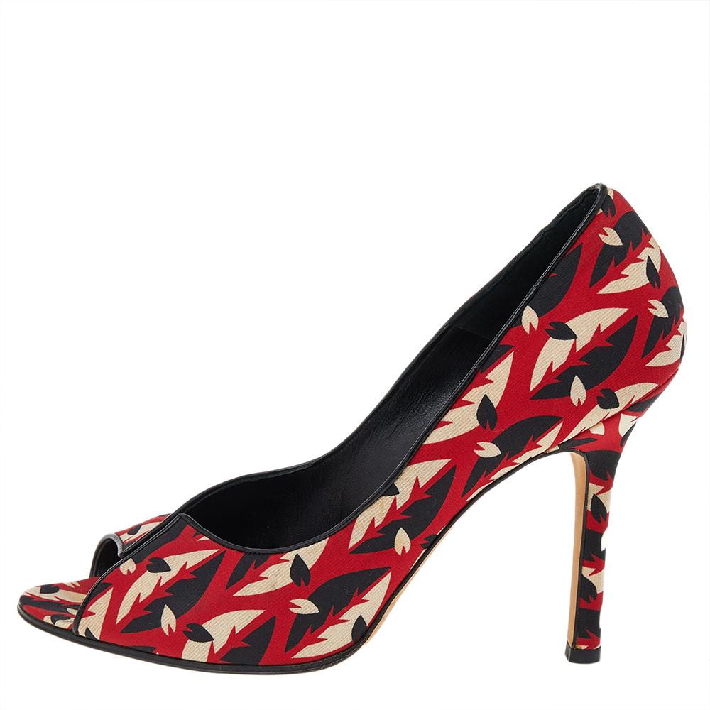 There are some shoes that stand the test of time and fashion cycles, these timeless Manolo Blahnik pumps are the one. Crafted from fabric in multiple shades, they are designed with sleek cuts, peep-toes, and sturdy heels.

Includes: Original Dustbag