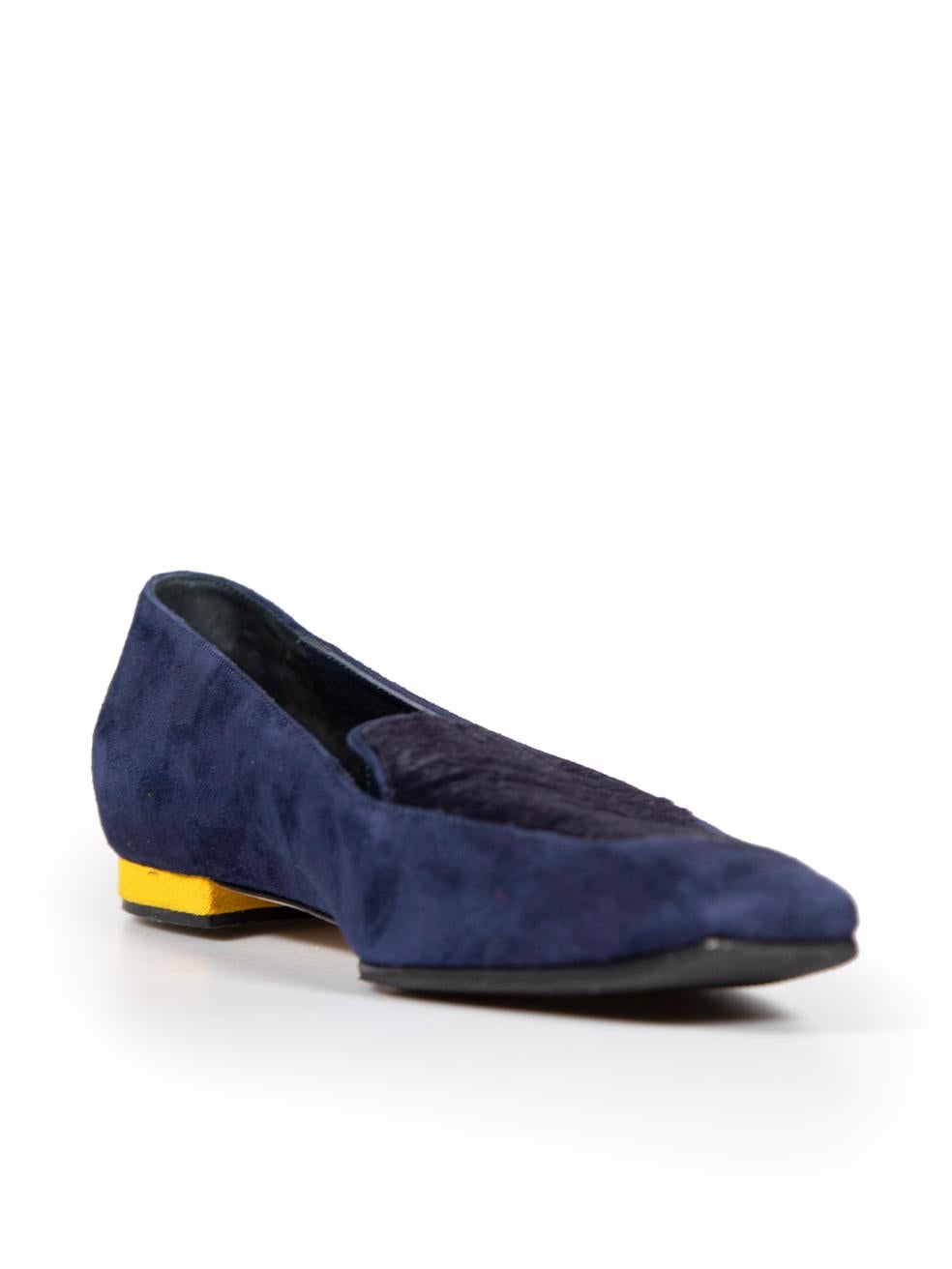 CONDITION is Very good. Minimal wear to loafers is evident. Minimal wear to the uppers with some light abrasion of the suede and pony-hair found at the toes as well as mild creasing over the forepart. The outsoles have been partially re-soled on