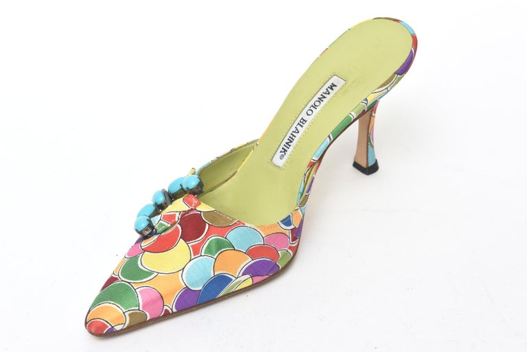 turquoise manolo blahnik