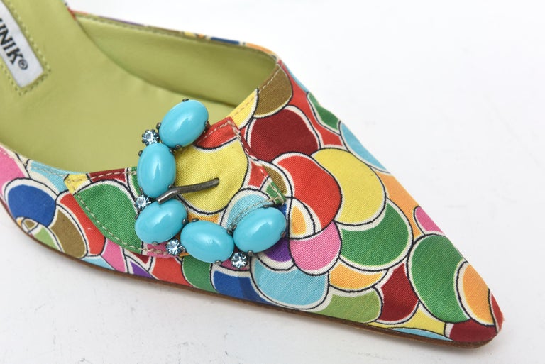 turquoise manolo blahnik