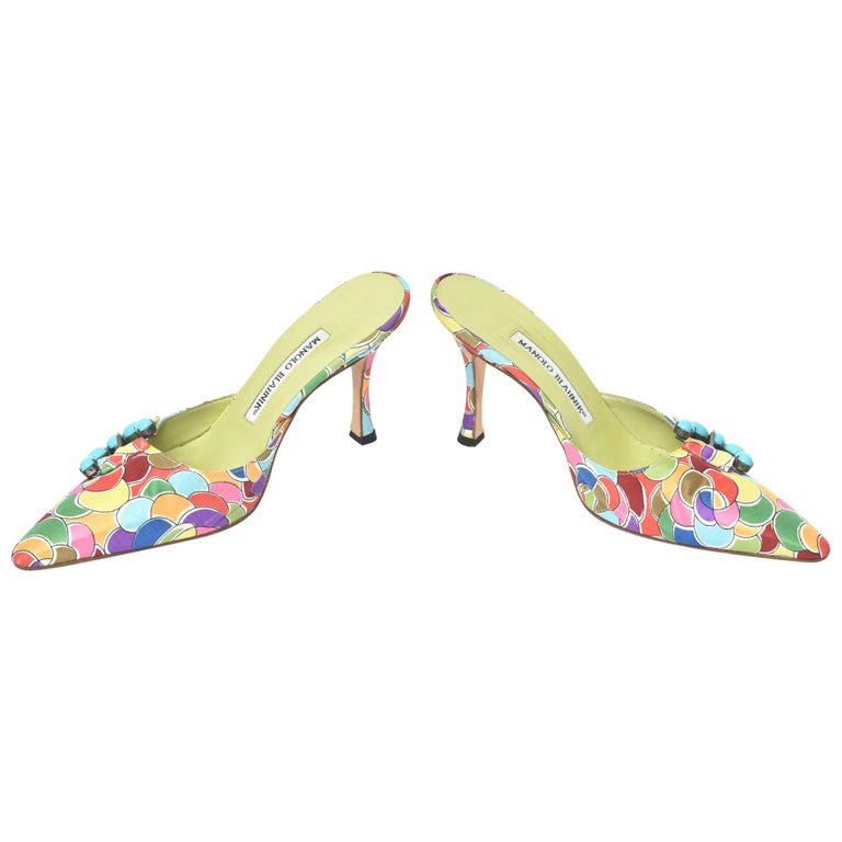 turquoise manolo blahnik