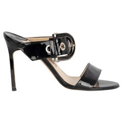 Manolo Blahnik Patent Leather Buckle Heels - '10s