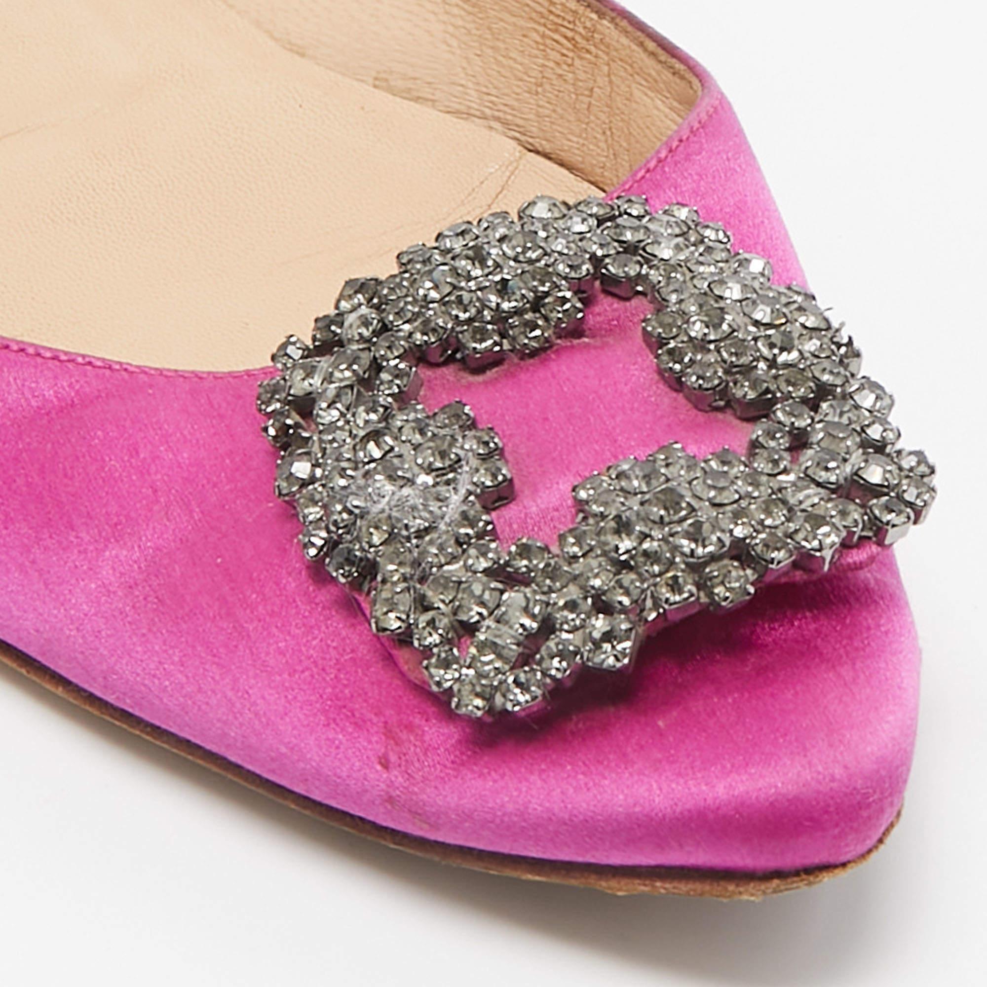 Manolo Blahnik Purple Satin Hangisi Ballet Flats Size 39.5 4