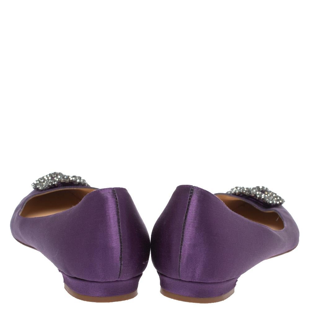 purple satin flats