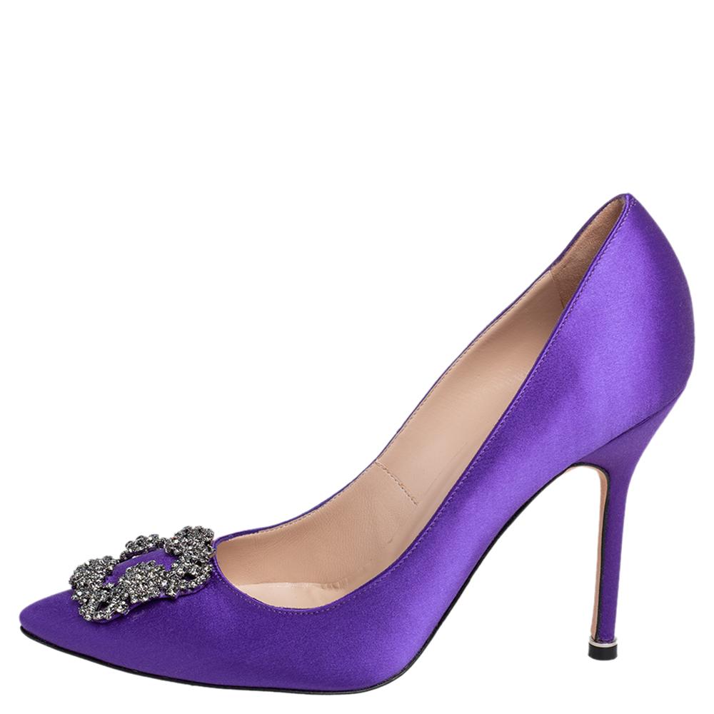 Manolo blahnik purple shoes hotsell