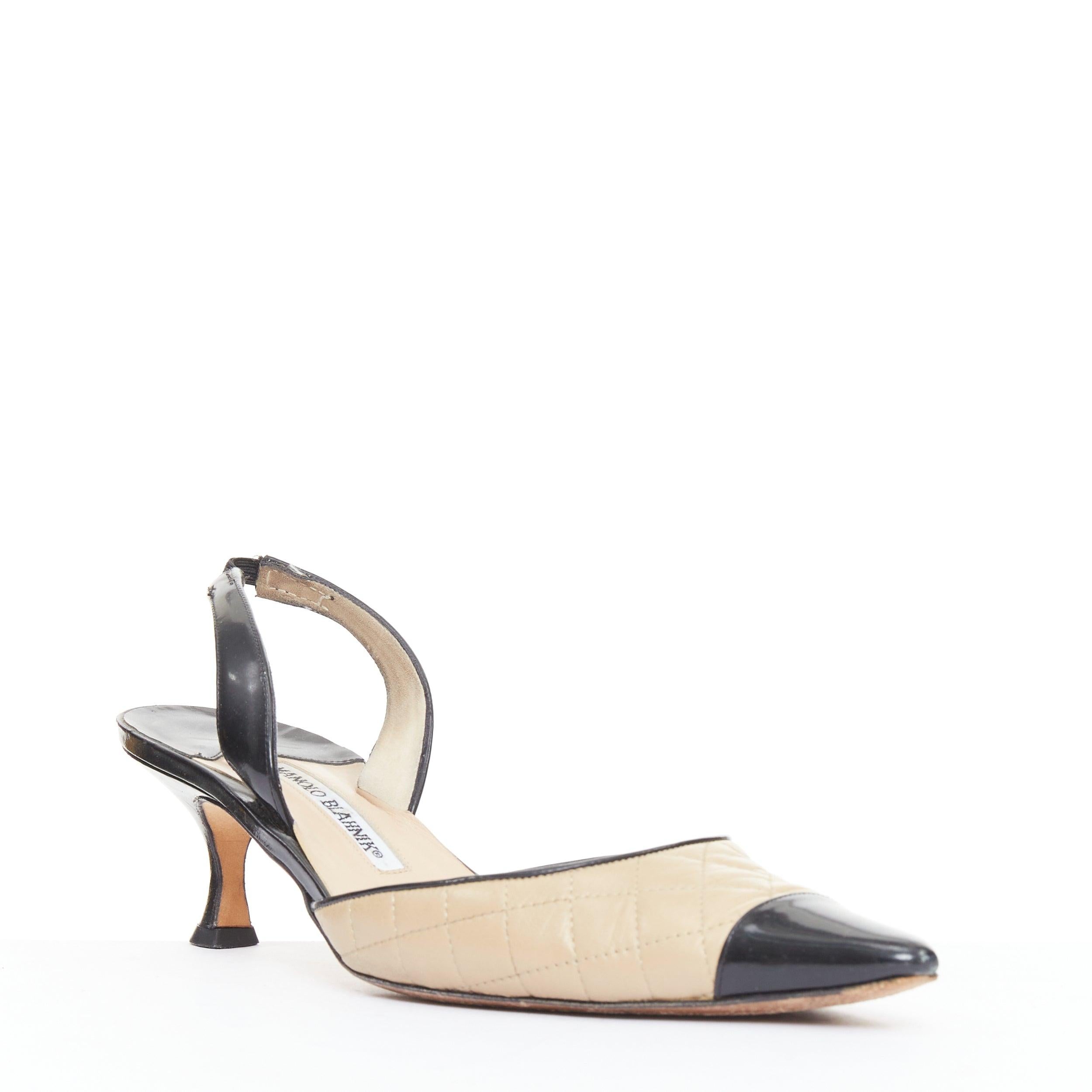 MANOLO BLAHNIK nudo trapuntato in pelle punto nero punta punta slingback tacco EU39
Riferimento: JHDN/A00105
Marchio: Manolo Blahnik
Materiale: Pelle
Colore: Nudo, Nero
Modello: Tinta unita
Chiusura: Slingback
Fodera: Pelle nuda
Prodotto in: