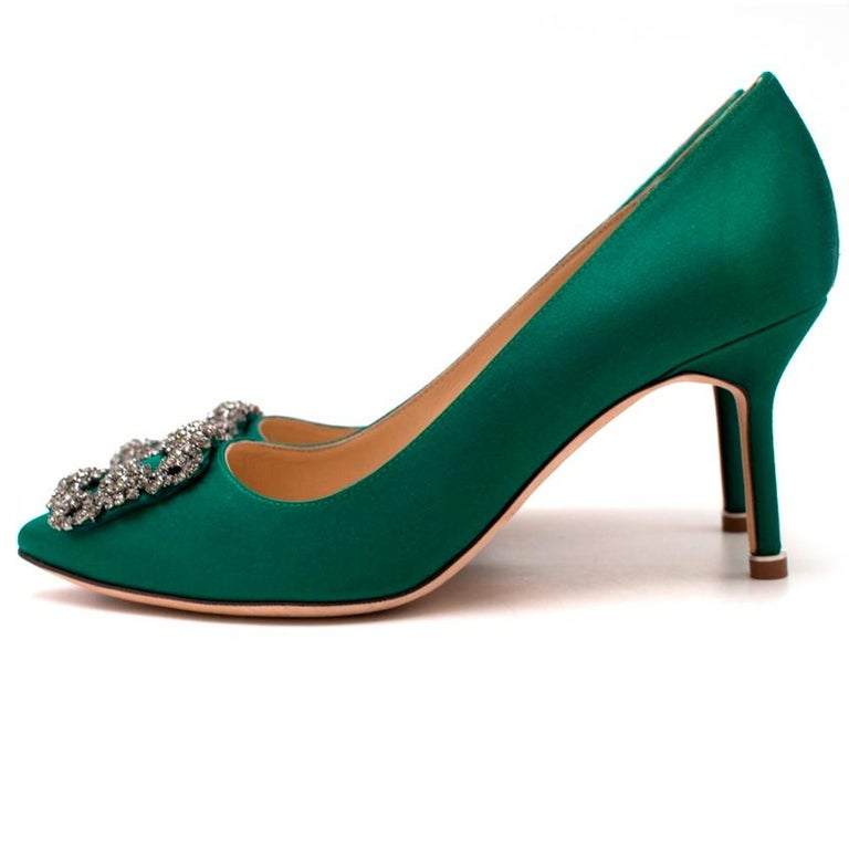 emerald manolo blahnik