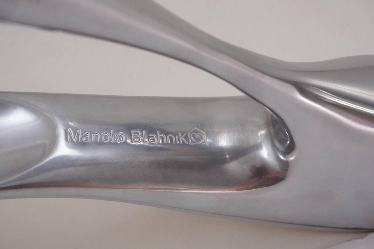 Manolo Blahnik Shoe Horn Aluminium with Original Box, 2004, English In Excellent Condition In London, GB