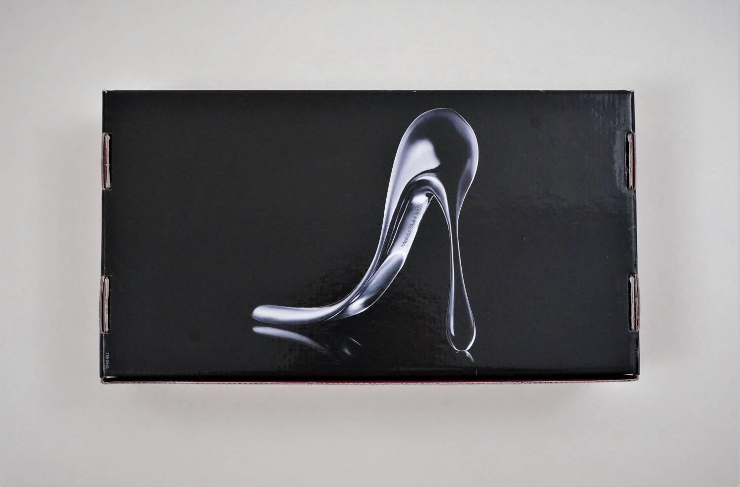 Contemporary Manolo Blahnik Shoe Horn Aluminium with Original Box, 2004, English