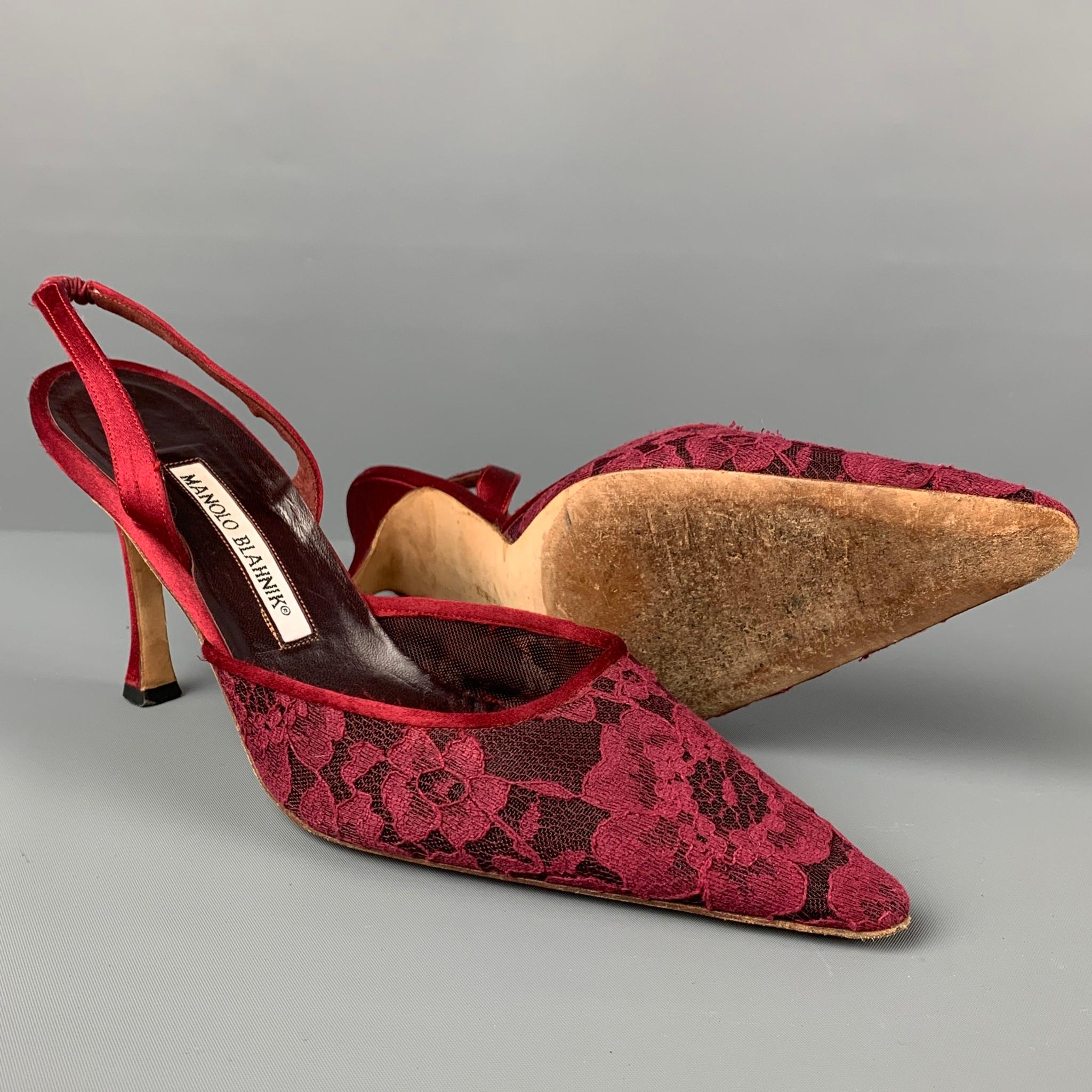 burgundy slingback heels