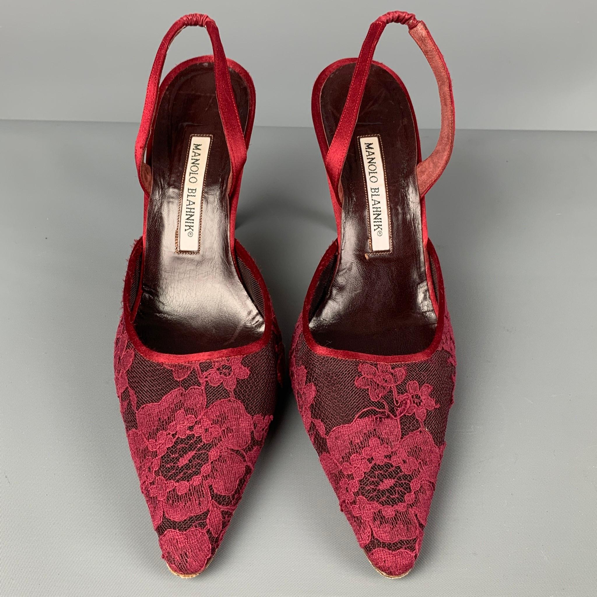 burgundy slingback pumps