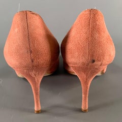 MANOLO BLAHNIK Size 8.5 Pink Suede Pointed Toe Pumps